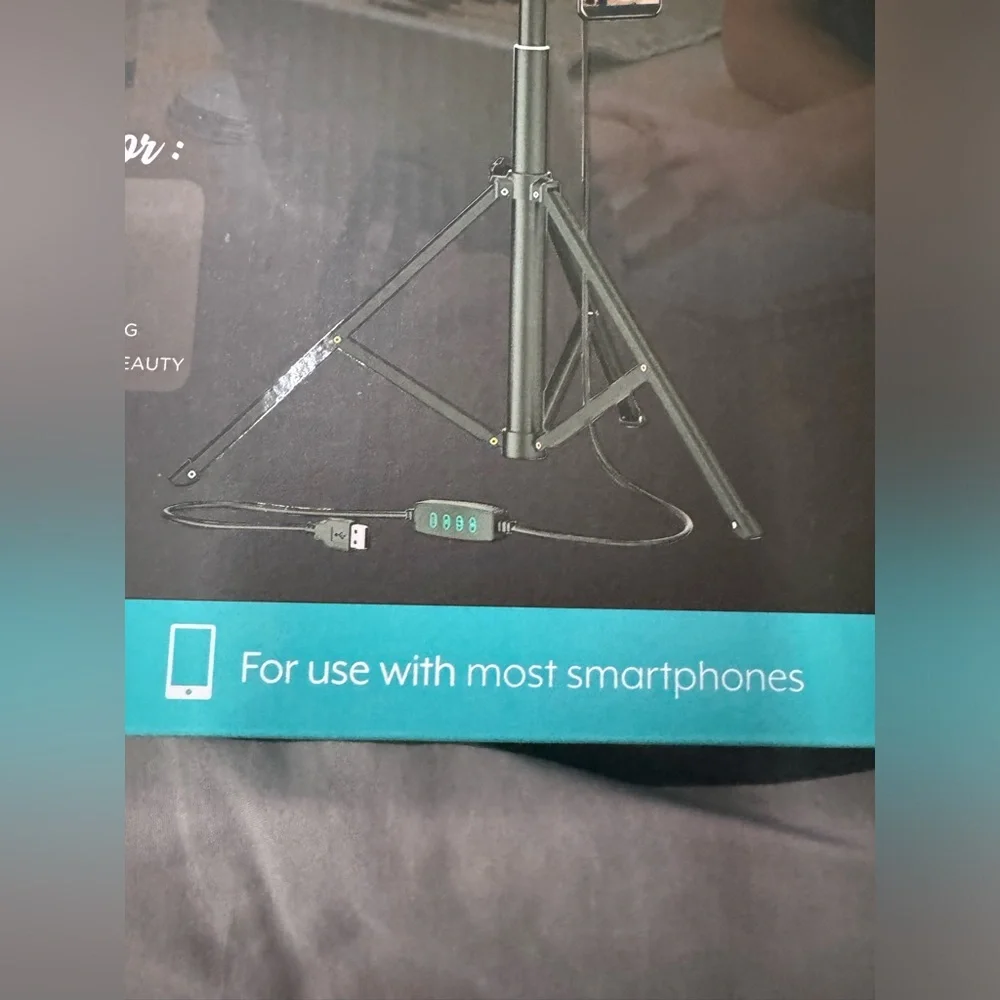 Bower 8”Selfie Ring Light Studio Extendable Tripod with wireless remote control